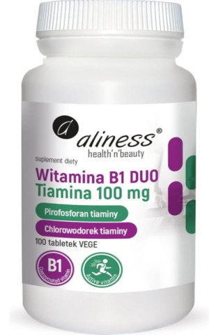 Aliness Witamina B1 (Tiamina) DUO 100 mg (100 Vege tabletek)