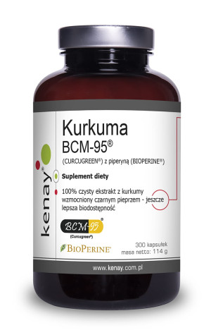 Kenay Kurkuma BCM-95 z Piperyną 300 kapsułek