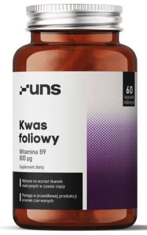 Kwas foliowy 800mcg 60 kapsułek UNS