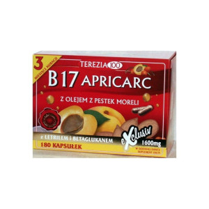 Amigdalina Apricarc B17 Witamina B 17 amigdalina , letril, betaglukan 180 kaps. Terezia