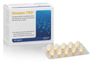 Omegan 750 Omega-3 DHA (220 mg) do EPA (530 mg) 120 kaps. INTERCELL