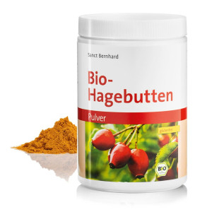 BIO Dzika róża 500 g puder, witamina C, Galaktolipidy Sanct Bernhard
