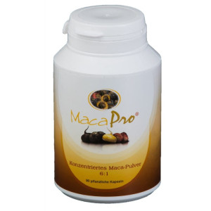 Maca Pro powder 6:1 maca - 90 kaps, Eco 80% Maca czarna 15% Maca czerwona 5% żółta bio peruwiańska, Peruvian Harvest