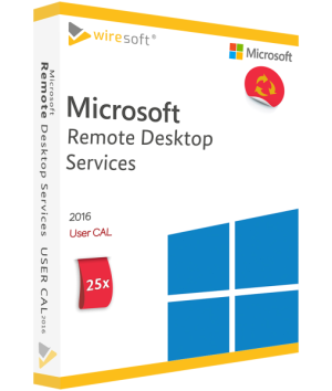 Microsoft Remote Desktop Services 2016 - 25 Pack User CAL