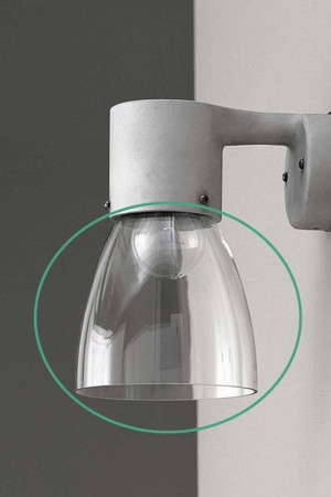 Zero-Lighting Reservglas Droppen Klar För 4120-1-85 | Sputnik Lampa | Vägglampa Platt | Glaskupa Lampa | Lampa Glaskupa