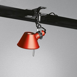Artemide Tolomeo Micro Pinza Röd M Klämfäste | Klämlampa | Lampa Med Klämma | Klämspotlight | Lampa Klämma