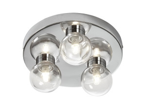 Ah Belysning T914 Sandhamn Badrumsplafond Krom/Klar Ip44 | Badrumsbelysning | Badrumslampa Vägg | Badrumsskåp Med Belysning | Belysning Badrum