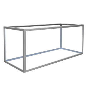Akvarium - Aluminium - 50x30x30 cm - 45 liter