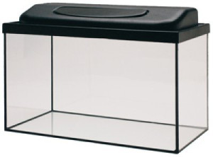 Helglasakvarium med belysning - 43 liter