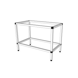 Akvarieställning i aluminium - 105 liter