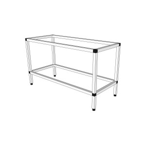 Akvarieställning i aluminium - 152 liter