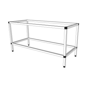 Akvarieställning i aluminium - 222 liter