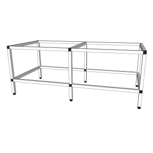 Akvarieställning i aluminium - 310 liter