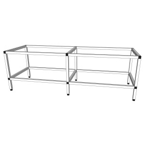 Akvarieställning i aluminium - 375 liter