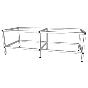 Akvarieställning i aluminium - 540 liter