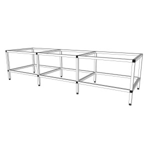 Akvarieställning i aluminium - 600 / 720 liter