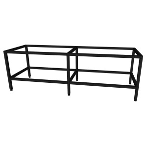 Akvarieställning i svart aluminium - 375 liter