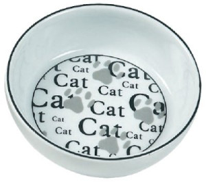 Keramikskål - Katt & Tass - ca. 400 ml