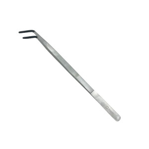 Zqare Gummerad pincett 25 cm - Vinklad & rostfri