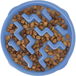 Fun Feeder Slo Bowl - Blå - M - Ø20,5x5cm - 500 ml