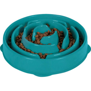 Fun Feeder Slo Bowl - Turkos - L - Ø28x5cm - 1000 ml