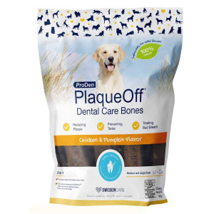 PlaqueOff Dental Care Bones - Chicken & pumpkin - 13 st