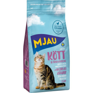 Mjau Kött & Kyckling - Torrfoder - 7,5 kg