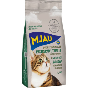 Mjau Kastrerad Utekatt - Torrfoder - 7,5 kg