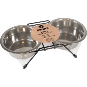 Hundskål Rostfri - Matbar - 2x430 ml