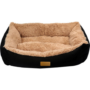 Hundbädd Stella Black/Beige - 78x60x22 cm