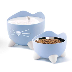 Catit Pixi Combo Pack - Vattenfontän & Skål - Blå