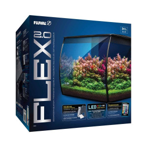 Fluval Flex 2.0 - Nanoakvarium - Svart - 34 liter