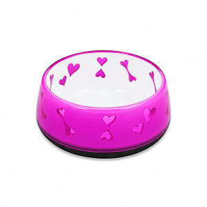 Hundskål Tung Botten - Rosa - 300 ml