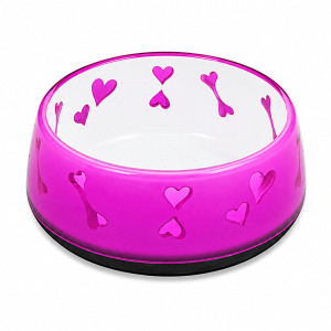 Hundskål Tung Botten - Rosa - 600 ml