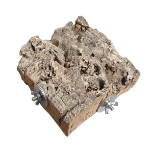 Sittbräda av korkbark + fäste - Hörn - 15 cm