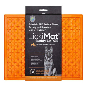 Hundskål Lickimat Buddy - Orange - 28x28 cm