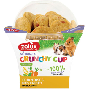 Smådjursgodis Crunchy Cup - Majs/Morot - 200 g