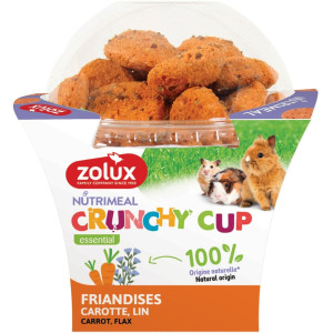 Smådjursgodis Crunchy Cup - Morot/Linfrö - 200 g