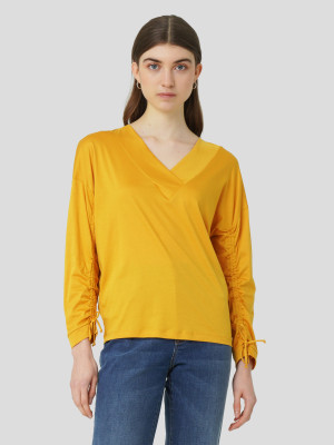 Lion of Porches Camisola Decote em V Amarelo Palha