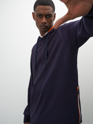 Lion of Porches Sweatshirt com capuz Marinho
