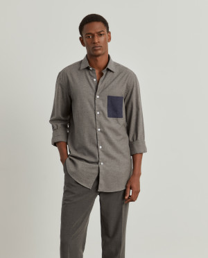 Lion of Porches Camisa Cinza Medio