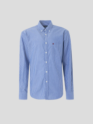 Lion of Porches Camisa de riscas regular fit Marinho
