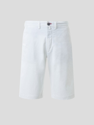 Lion of Porches Bermudas em algodão stretch Branco