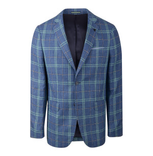 Lion of Porches Blazer Xadrez Azul Indigo