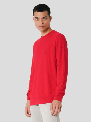 Lion of Porches Camisola de malha estruturada Vermelho