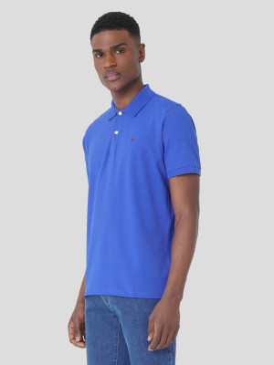 Lion of Porches Polo piqué 100% algodão Azul Porto