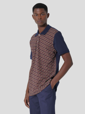 Lion of Porches Polo com estampado camuflado Marinho