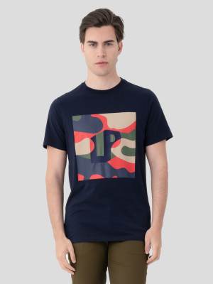 Lion of Porches T-Shirt estampada camuflado Marinho