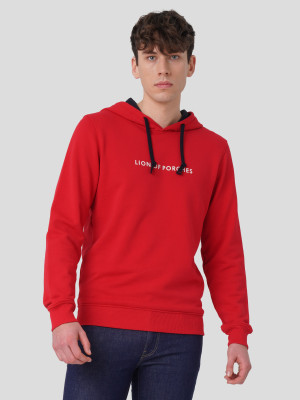 Lion of Porches Sweatshirt com capuz Vermelho