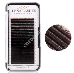 Lena Lashes Rzęsy C 0.07 Mix OMBRE Czarno-Czerwone